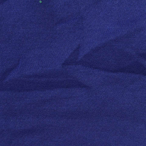 Brushed Polyester Cotton French Terry Fabric, 290 gsm, 170 cm — Navy