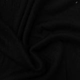 Viscose Polyester Stretch Chunky Knit Fabric, 168 gsm, 150 cm — Black — photo 2