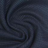 Viscose Polyester Blend Stretch Waffle Knit Fabric, 340 gsm, 150 cm — Navy — photo 2