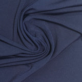 Polyester Stretch Linen-Look Fabric, 230 gsm, 160 cm — Navy — photo 2