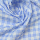 Light Blue Check Poplin, Cotton-Poly — photo 2
