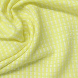 Jacquard Viscose Polyester Stretch Jersey Knit Fabric, 200 gsm, 160 cm — Yellow — photo 2