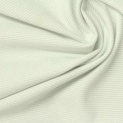 Nylon Metallic Stretch Interlock Knit Fabric, 220 gsm, 140 cm — White