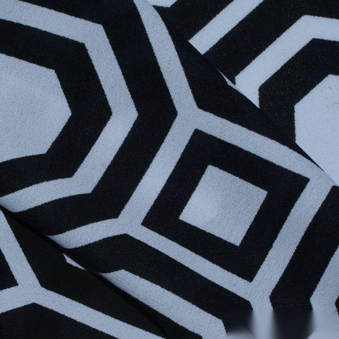 Black Squares Linen-Look, Polyester