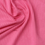 Viscose Stretch Rib Knit Fabric, 260 gsm, 135 cm — Pink — photo 2