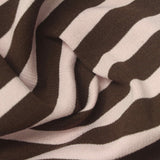 Brown Horizontal-Stripe Rib Knit, Cotton — photo 2