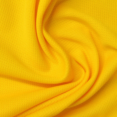 100% Polyester Birdseye Knit Fabric, 250 gsm, 182 cm — Yellow