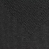 Slub Polyester Cotton Waffle Knit Fabric, 230 gsm — Black — photo 2