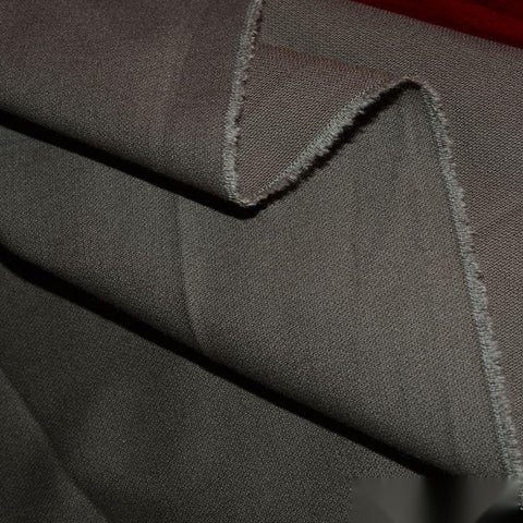 Brushed Cotton Stretch Woven Fabric, 254 gsm — Grey