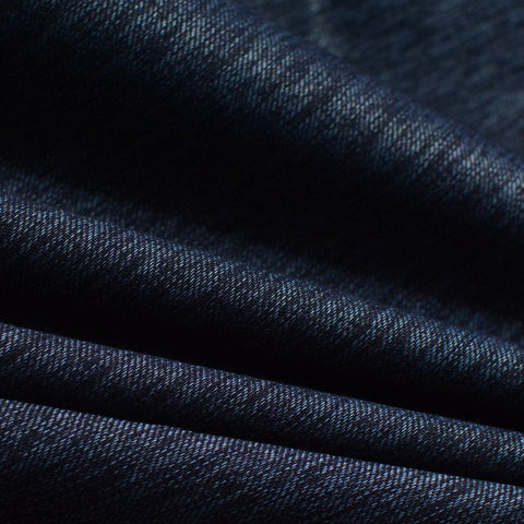 Dark Blue Marl Denim, Cotton, 155 cm