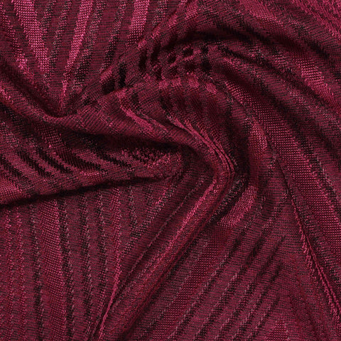 Burgundy Tone-on-Tone Zigzag Jacquard