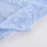 Light Blue Stripe Knit, Polyester — photo 2