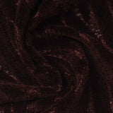Brown Abstract Chenille, Polyester — photo 2