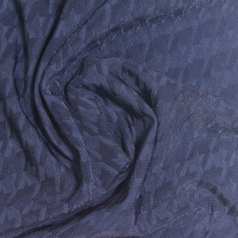 Dark Blue Houndstooth Jacquard, Nylon-Spandex