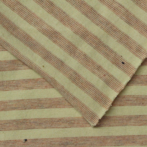 Light Green Horizontal-Stripe Jersey Knit, Cotton