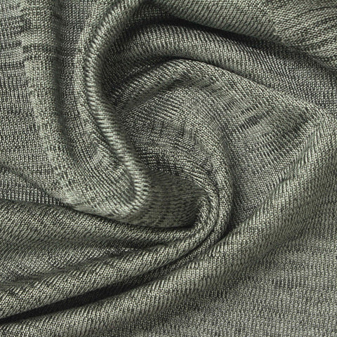 Heathered Grey Marl Jersey Knit, Polyester, 225 gsm