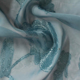 Blue Floral Chiffon, Polyester — photo 2