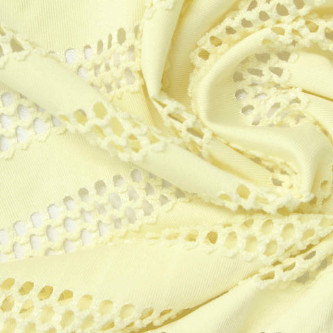 Pale Yellow Bands Jacquard, Polyester