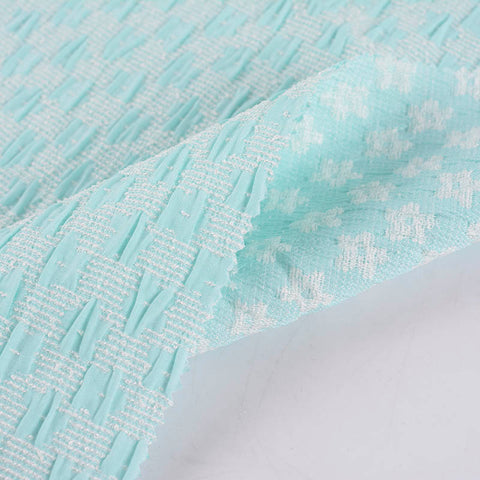 White Grid Jacquard, Polyester, 243 gsm