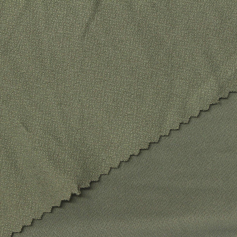 Olive Ribbed Crepe, Polyester