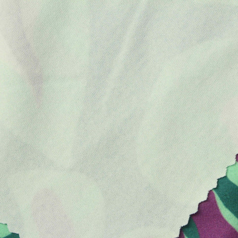 Green Abstract Milk Silk Knit, Polyester, 165 gsm