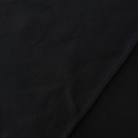 Polyester Stretch Jersey Knit Fabric, 113 gsm, 155 cm — Black