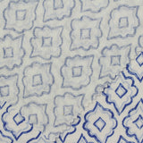 Blue Geometric Jersey Knit, Polyester — photo 2
