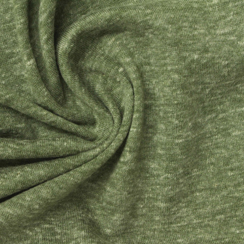 Green Marl Jersey Knit, 165 gsm