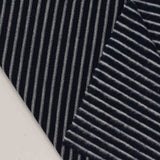 Navy Horizontal-Stripe Jersey Knit, Poly-Viscose — photo 2