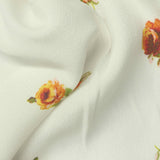 Orange Floral Crepe, Viscose — photo 2