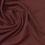 Polyester Viscose Stretch Rib Knit Fabric, 205 gsm, 150 cm — Red — photo 2