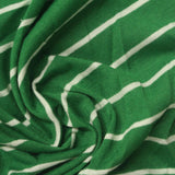 Green Horizontal-Stripe Jersey Knit, Poly-Viscose — photo 2