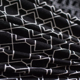 White Geometric-Diamond Knit, Polyester — photo 2