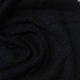 Viscose Polyester Blend Stretch Rib Knit Fabric, 370 gsm, 137 cm — Black — photo 2