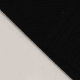 Polyester Stretch Rib Knit Fabric, 230 gsm, 140 cm — Black — photo 2