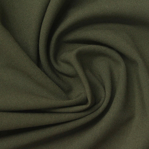 Olive Poplin, Poly-Viscose