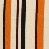 Cream Horizontal-Stripe Crepe, Viscose — photo 2