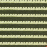 Dark Green Horizontal-Stripe Jersey Knit, Polyester — photo 2