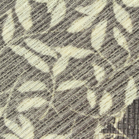 Grey Leaves Crepe, Polyester