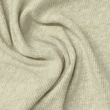 Light Grey Heathered-Marl Rib Knit, Cotton-Viscose — photo 2
