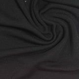 Polyester Stretch Rib Knit Fabric, 260 gsm, 160 cm — Black — photo 2
