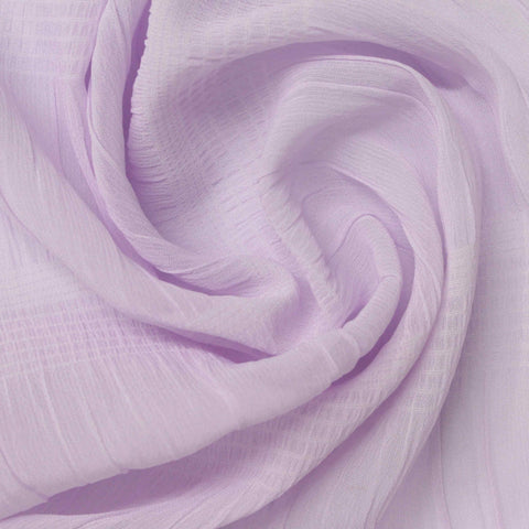 Light Purple Crinkled Crepe, Polyester