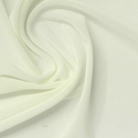 Polyester Stretch Mesh Fabric, 153 gsm, 170 cm — White