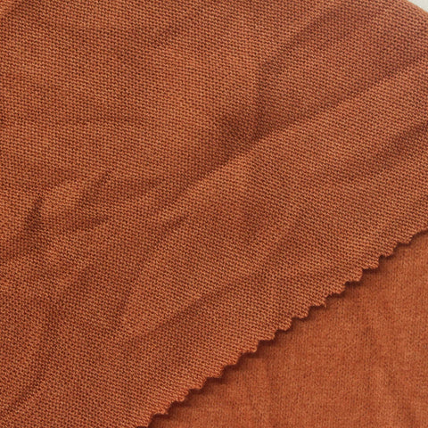 Orange Marl Chunky Knit, Poly-Viscose, 186 gsm