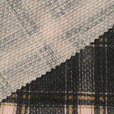 Dark Green Plaid Rib Knit, Cotton-Poly — photo 2