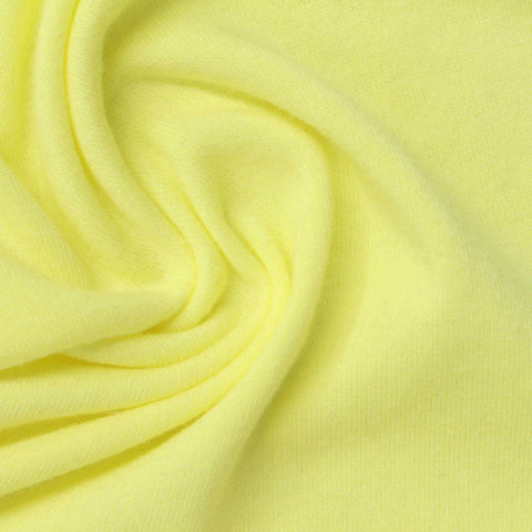 Cotton Polyester French Terry Fabric, 210 gsm, 170 cm — Yellow