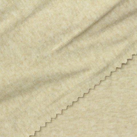 Light Beige Marl Rib Knit, 180 gsm
