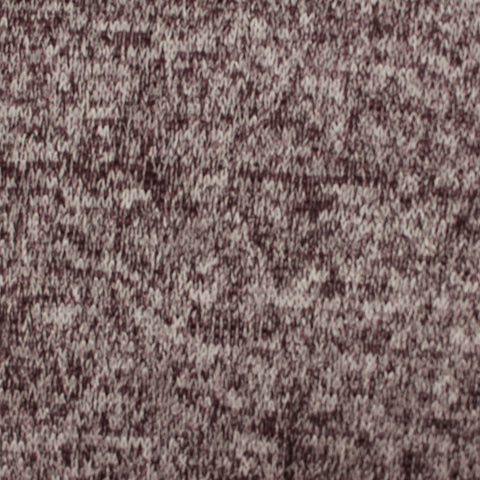 Burgundy Marl Chunky Knit, Viscose-Poly, 150 gsm