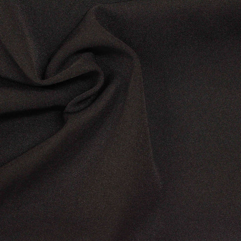 Polyester Viscose Stretch Satin Fabric, 200 gsm — Black