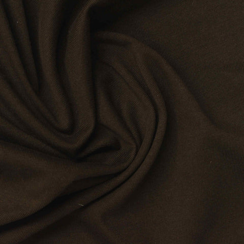100% Cotton Jersey Knit Fabric, 155 gsm, 180 cm — Brown